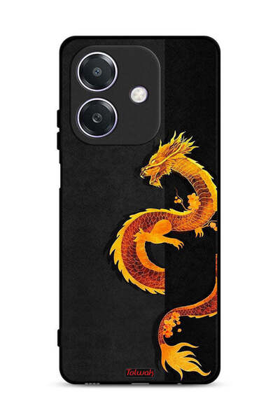 Tolwak Oppo A3 5G Protective Case Cover Dragon Art