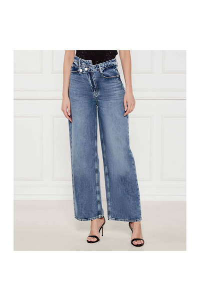 Guess W5ya2gd5qkb Gına Wıde Leg Kadın Pantolon