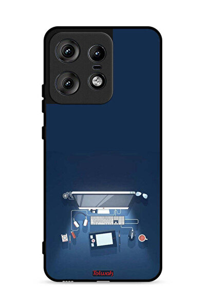 Tolwak Motorola Edge 50 Pro 5G Protective Case Cover Computer Desk Art