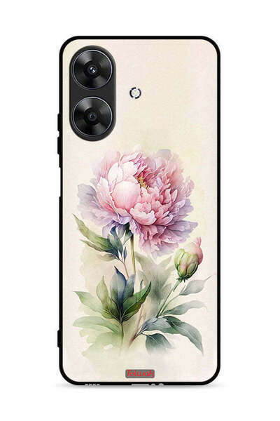 Tolwak غطاء حماية لهاتف Realme Note 60 4G بتصميم فني بألوان مائية وردية