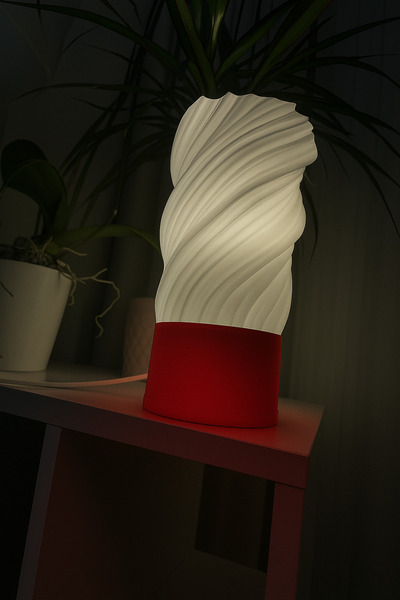 Rekatech Home Modern Night Light - Decorative Lampshade - Modern Lampshade - Decorative Night Light with Base