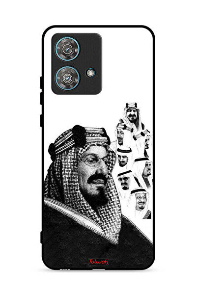 Tolwak غطاء حماية لهاتف موتورولا إيدج 40 نيو 5G، ملصق فني أبيض وأسود لملوك ال...