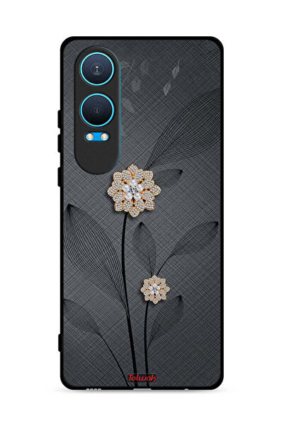 Tolwak غطاء حماية لهاتف OnePlus Nord CE4 Lite 5G برسومات زهور ماسية