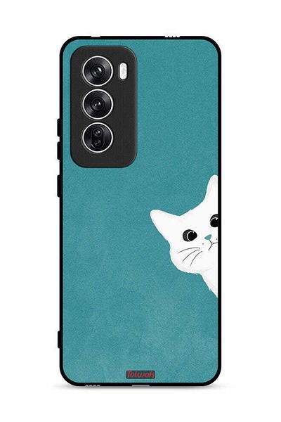 Tolwak غطاء حماية لهاتف Oppo Reno12 5G بتصميم قطة