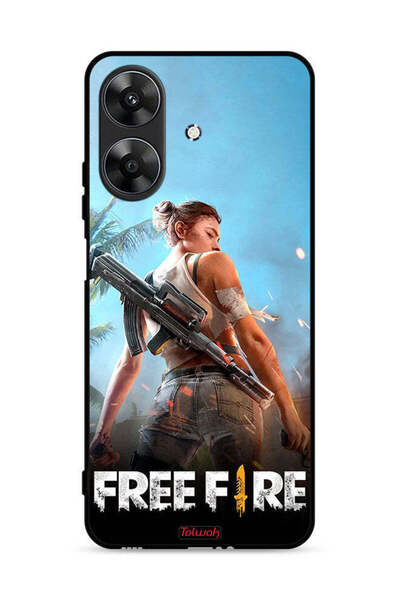 Tolwak غطاء حماية لجهاز Realme Note 60 4G فري فاير