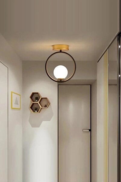 ABAJUR EVİM Mila Modern Plofonyer Kapalı Beyaz Camlı Tekli Avize