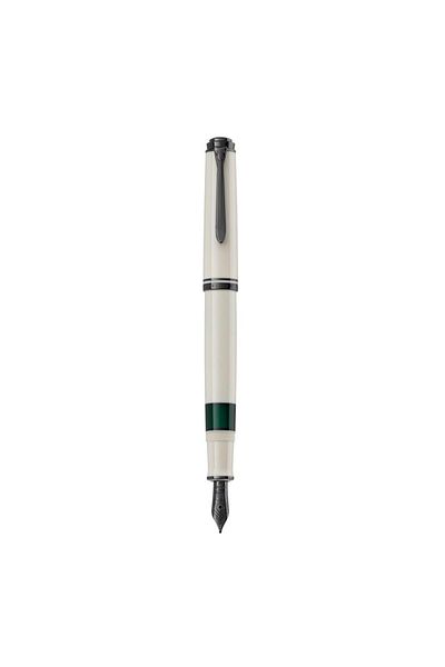 Pelikan Souveran M670 Special Edition Warm Grey Fountain Pen, 14k Gold F Nib, Black-Plated, Grey Body