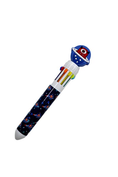 Bubu Uzay Temalı 10 Renk Basmalı Tükenmez Kalem (TUK002)
