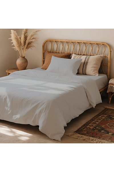kesenegore 3 Piece Elastic Sheet Ranforce Cotton Fabric Single Duvet Cover Set
