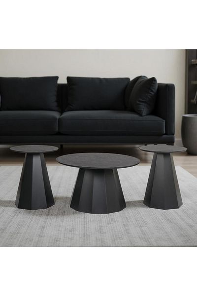 DEC13 3-piece wooden serving table set