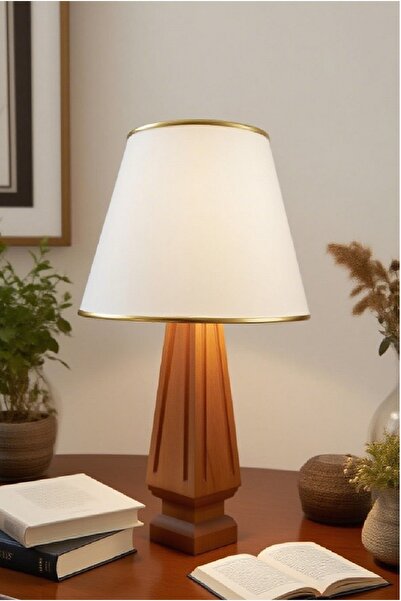 571 Store F Series Wooden Leg Table Lamp Shade Fabric Headboard Night Lamp Lighting