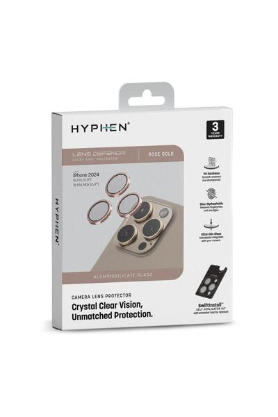HYPHEN Camera Lens Protector for iPhone 16 Pro/Pro Max with Self Installation...