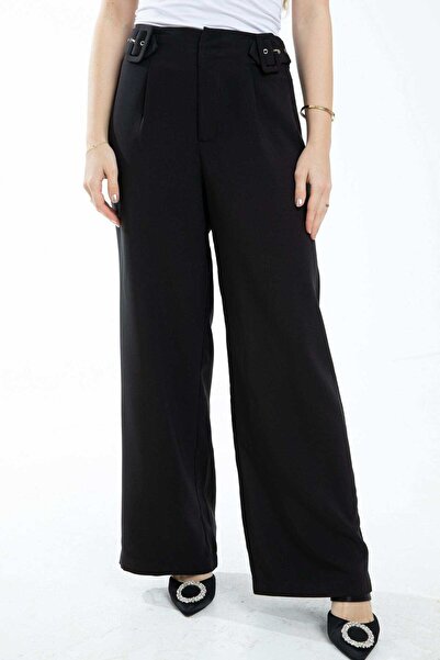 mica Women's Wide-Leg Solid Long Trousers