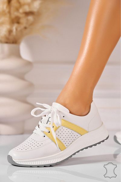 Joana Adidasi Piele Naturala Galbeni Isabeau