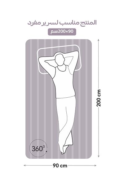 Donetella Striped Fitted Sheet Set 90x200 cm Single – 1 Fitted Sheet + 1 Pillowcases, 30cm Deep