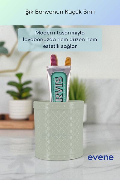 Evene Θήκη οδοντόβουρτσας Θήκη οδοντόβουρτσας Βάση οδοντόβουρτσας Θήκη οδοντόβουρτσας Μαλακό ανοιχτό πράσινο χρώμα Μοντέλο 90