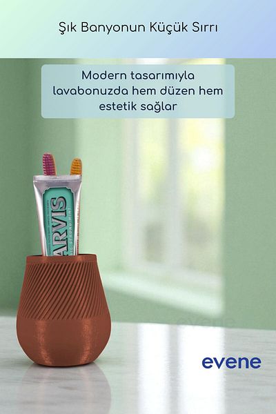 Evene Θήκη οδοντόβουρτσας Βάση οδοντόβουρτσας Βάση οδοντόβουρτσας Ανοιχτό κίτρινο χρώμα Μοντέλο 89