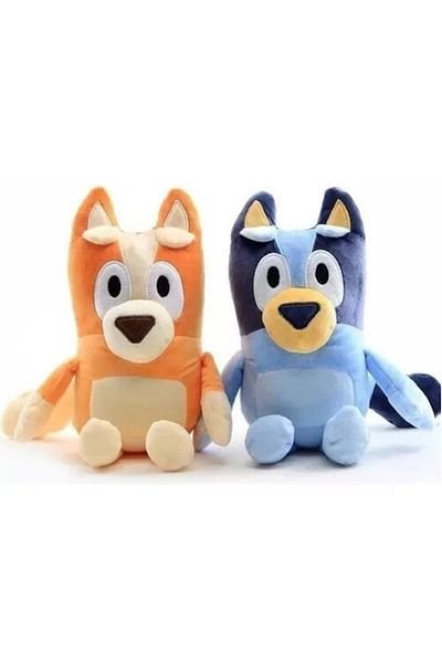 OEM Set 2 plush toys Bluey and Bingo, 28x20cm, multicolor