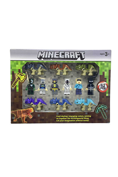 JPT Σετ ειδώλιο de jucarie minecraft cu dinozauri Blockheroes