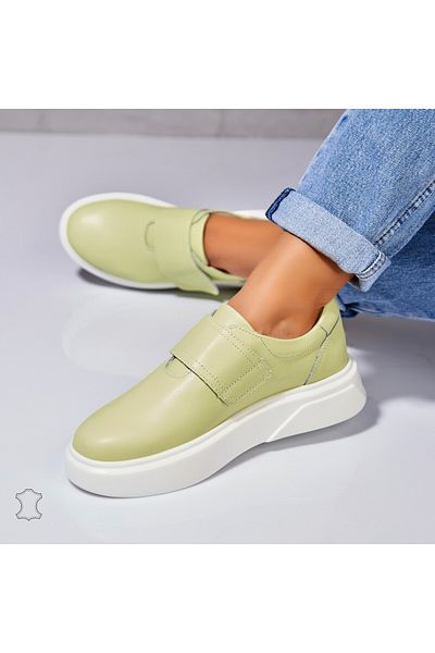 Joana Zeyda Green Natural Leather Sneakers
