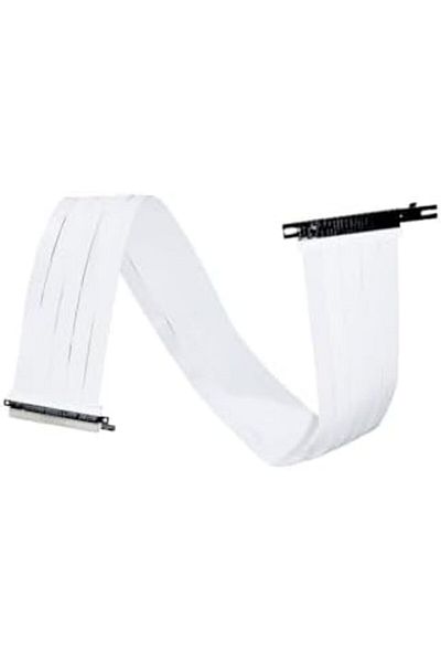 Lian Li Premium PCIe 4.0 Riser Cable 900mm - White - PW-PCIV-4-90W