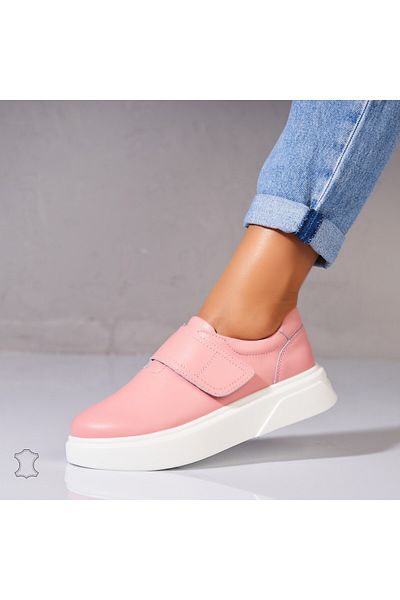 Joana Pink Zeyda Natural Leather Sneakers