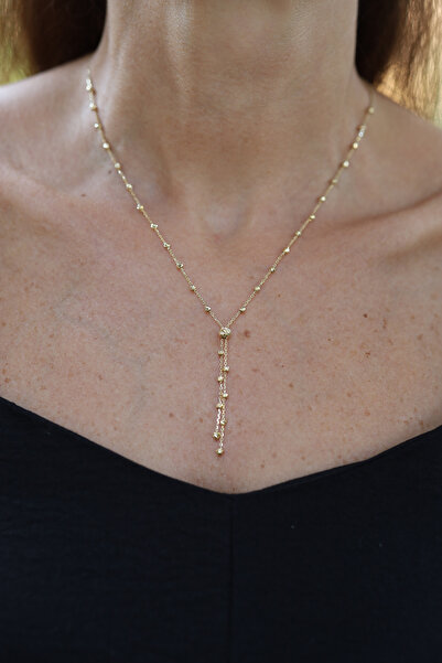 Yenigün Kuyumculuk 14 Ayar Altın Force Zincirli Minik ve Büyük Dorika Toplu S...