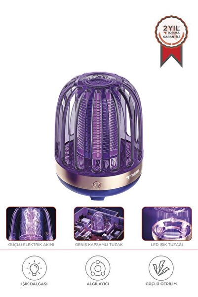 Torima Elektrikli Sinek Öldürücü Şarjlı Uv Işıklı Lamba Sivrisinek Kovucu Sineksavar SSK10 Lacivert