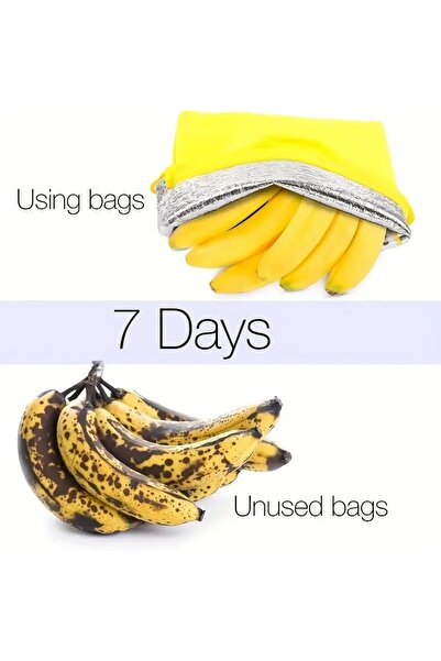 GlassySKY Muz Meyve Saklama/Taze Tutma Çantası,Pratik,Dayanıklı,Yeniden Kulla...