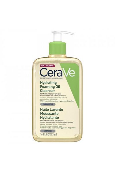 CeraVe Ulei de curățare spumant și hidratant, CeraVe, 473 ml, Ulei de curățare