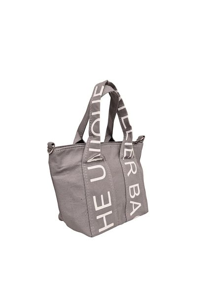 glowfit Geantă de mână și crossbody pentru femei, gri Buzzy din satin, model Leo 2
