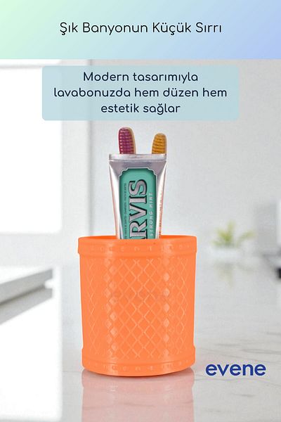 Evene Θήκη οδοντόβουρτσας Βάση οδοντόβουρτσας Βάση οδοντόβουρτσας Πορτοκαλί χρώμα Μοντέλο 90