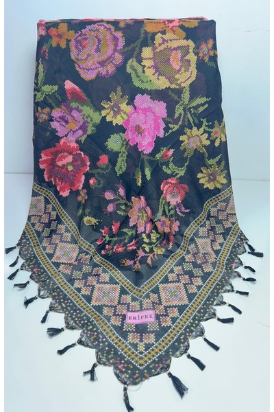 Eripek قماش قطني مطرز بالخرز - 05495 - 17