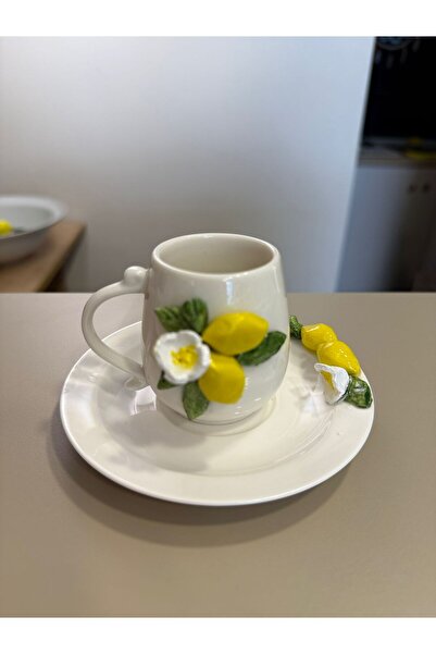 PINE CONCEPT Kahve Fincanı Limonlu Porselen