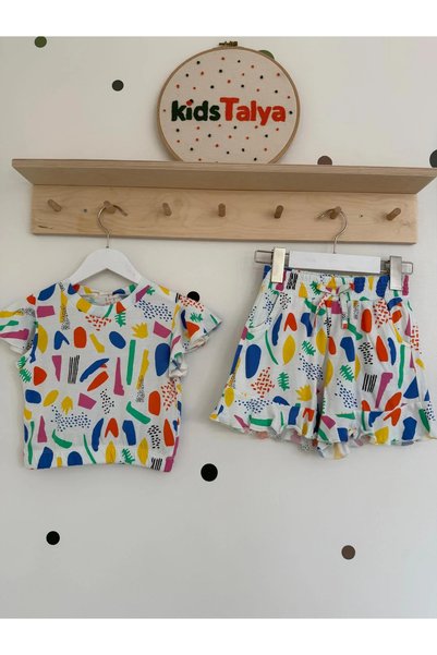 kidstalya Girl's Colorful Shorts Suit