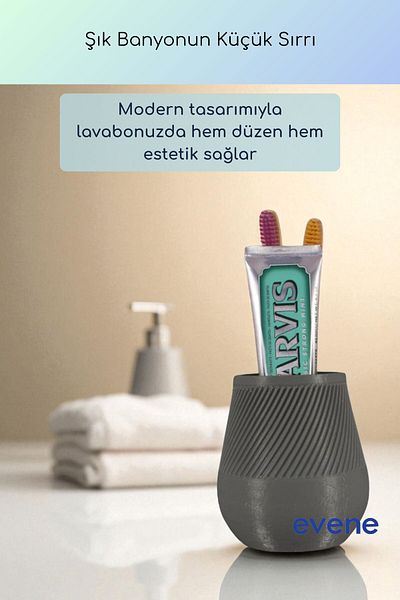 Evene Θήκη οδοντόβουρτσας Βάση οδοντόβουρτσας Βάση οδοντόβουρτσας Σκούρο γκρι Χρώμα Μοντέλο 89