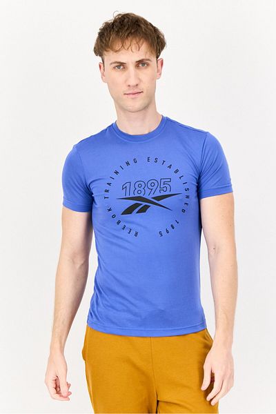 Reebok Men Sportswear Fit Short Sleeve Training T-Shirt, Blue