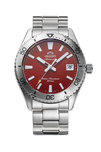 Orient Mako Ra-Ac0Q09R30B Automatic Steel Grey Red Dial Sapphire Glass 20 Atm 40mm Men Wristwatch