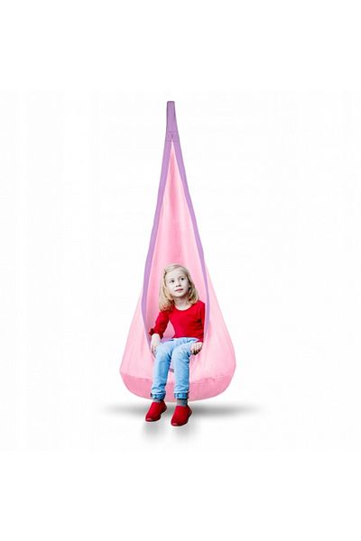 Neo-Sport Hamac tip Cocoon pentru copii 140 x 55 cm Cocoon Roz deschis, utilizare interior/exterior,