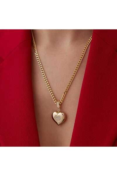 Cherry by Özkonak Taşlı Kalp Charm Kolye