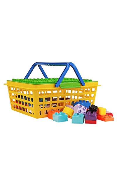 BI-BLOCKS BASKET WITH 58 PCS VEHICLE CREATIVE BLOCKS