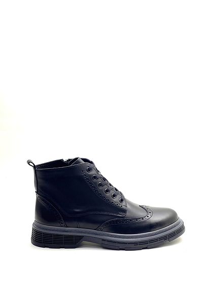 grado Genuine Leather Men's Zippered Boots Black Color 1913
