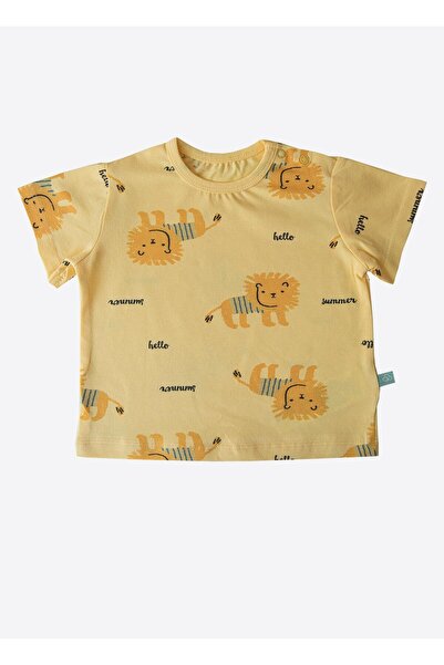 kitikate Organic Hello Summer Shorts Salopet 2-Piece Set Yellow