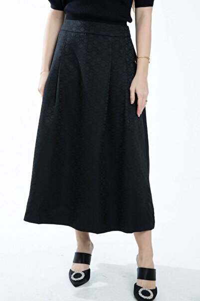 mica Women's Printed High-Waisted Midi Skirt