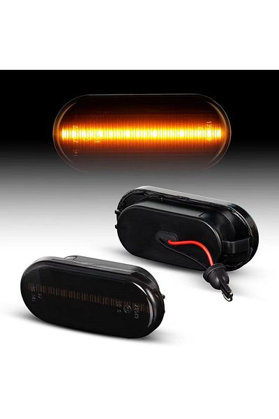 Choice Smoked black 2PCS Led Dynamic Side Marker Turn Signal Light Sequential Blinker Light For VW Golf 3 4