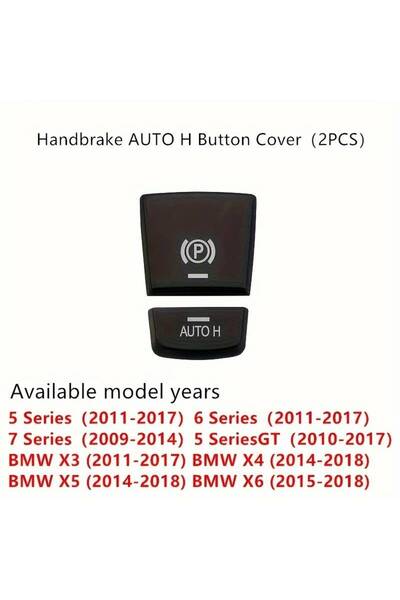 Choice ملصق غطاء مفتاح زر فرامل اليد الإلكترونية السوداء لسيارات BMW 5 6 7 Se...