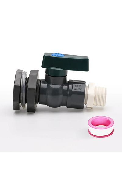Choice 3/4'' 1set PVC Rain Barrel Diverter Kit, 3/4 Inch Rain Barrel Valve, Rain Barrel Spigot Kit with Bul