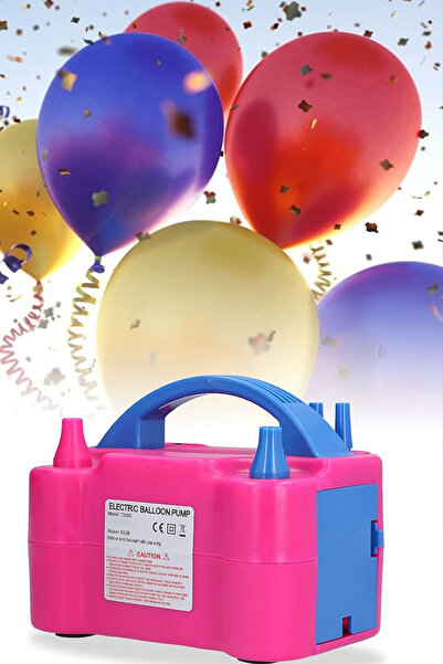 CİYU TİCARET Çift Çıkışlı Elektrikli Balon Şişirme Makinesi Balon Makinesi Fi...