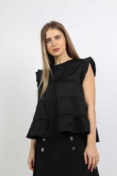 mica Women's Ruffled Hem Sleeveless Blouse