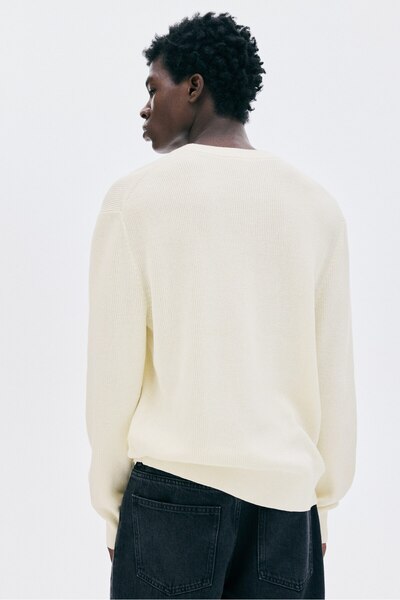 H&M Lastik Örgülü Kazak Regular Fit